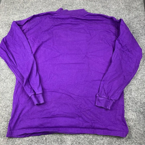 Louisiana T-Shirt Men’s XL The Cotton Exchange Purple Vintage Long Sleeve Y2K - Picture 5 of 7